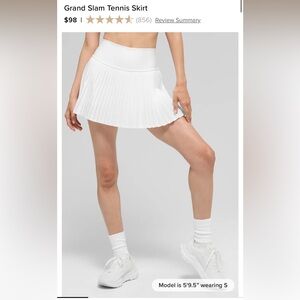 ALO Yoga White Tennis Skirt
